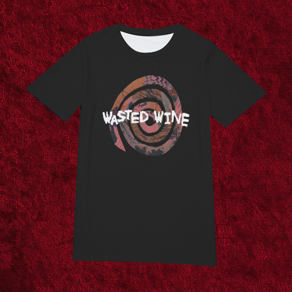 Wasted Wine Spiral Logo T-Shirt